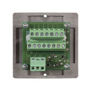 Anschluss-Modul VGA fem. + 3,5 mm Stereoklinke fem. ?> Schraubklemme, 3 + 15-pol vollbelegt, Baugre: 50x50 mm, Edelstahl, Farbe: Edelstahl | W50M-CP-VGA-S
