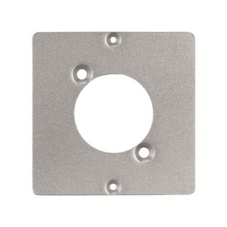 Modul mit 1 x D-Loch unbestückt, 1 x D-Loch, Baugröße: 50x50 mm, Edelstahl, Farbe: Edelstahl | W50M-FP-D