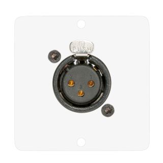 Anschluss-Modul 4-fach-Tastermodul, EIB / KNX mit LED-Beleuchtung, inkl. ETS Applikation, Taster & LED‘s über Software frei zuweisbar, Verkabelung über EIB / KNX-Busklemmen, Baugröße: 50x50 mm, Edelstahl, Farbe: reinweiß | W50W-AP-EIB