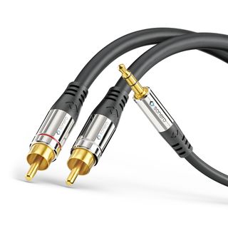 Premium 3,5mm Klinke auf L/R Cinch Stereo Audio Kabel ? 1,00m