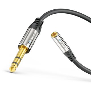 Audio Adapter 6,3mm Klinke Stecker an 3,5mm Klinke Buchse Stereo für Kopfhörer 