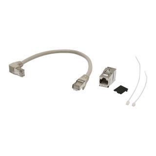 RJ45-Adapterkabel + RJ45 Onezise Buchse | RJ45 male abgewinkelt  / RJ45 male