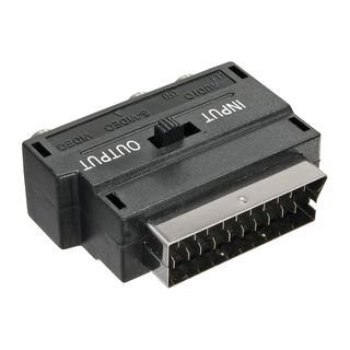 InLine Scart Adapter, Scart (in/out) an 3x Cinch Buchse und 1x S-VHS Buchse