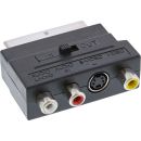 InLine Scart Adapter, Scart (in/out) an 3x Cinch Buchse...