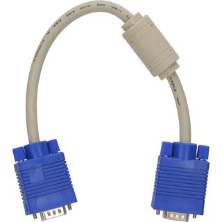 InLine S-VGA Kabel, 15pol HD Stecker / Stecker, beige, 0,3m