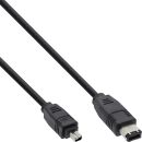 InLine® FireWire Kabel, IEEE1394 4pol Stecker zu 6pol...