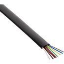 InLine® Modularkabel, 8adrig Flachband schwarz, 100m...