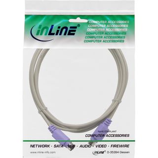 InLine PS/2 Kabel, Stecker / Stecker, PC 99, Farbe Violett, 2m