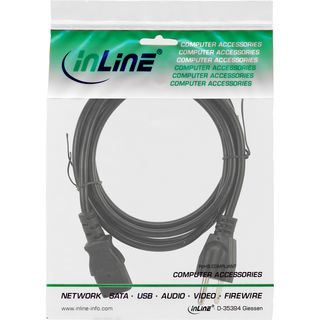 InLine Netzkabel, Netzstecker USA auf Kaltgertestecker C13, 1,8m
