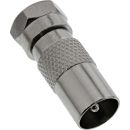 InLine® Adapter F-Stecker (SAT) auf IEC-Stecker...