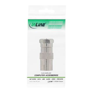 InLine Adapter F-Stecker (SAT) auf IEC-Buchse (Antenne)