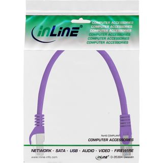 InLine Patchkabel, SF/UTP, Cat.5e, purple, 0,5m