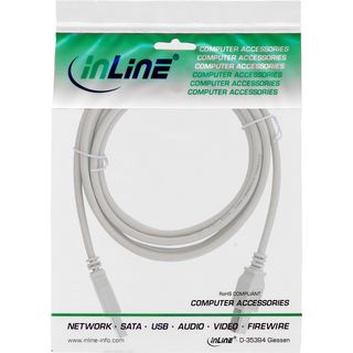 InLine USB 2.0 Kabel, A an B, beige, 2m