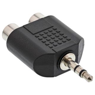 InLine Audio Adapter, 3,5mm Klinke Stecker an 2x Cinch Buchse, Stereo