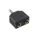 InLine Audio Adapter, 3,5mm Klinke Stecker an 2x 3,5mm...