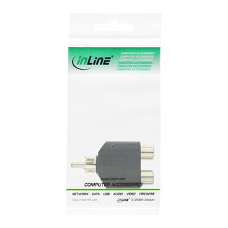InLine Audio Adapter, Cinch Stecker an 2x Cinch Buchse