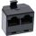 InLine® ISDN Verteiler, 1x RJ45 Stecker an 2x RJ45 Buchse, ohne Endwiderstand