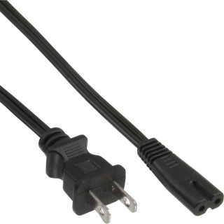 InLine Netzkabel, Netzstecker USA auf Euro 8 C7 Stecker, 1,8m