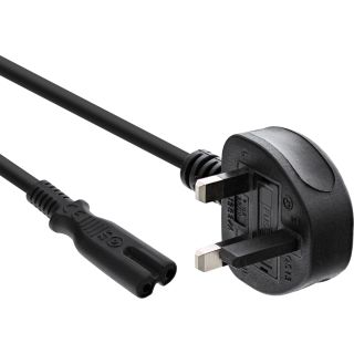 InLine Netzkabel, Netzstecker England auf Euro 8 C7 Stecker, 1,8m