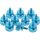InLine® Rändelschrauben für Gehäuse, Alu, blau, 10er Pack