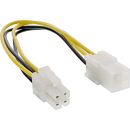 InLine® Strom Verlängerung intern, P4 4pol ST / BU, Netzteil zu Mainboard, 0,20m