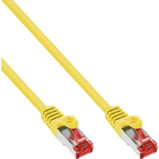 InLine Patchkabel, S/FTP (PiMf), Cat.6, 250MHz, PVC, Kupfer, gelb, 0,3m