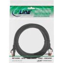 InLine® Patchkabel, S/FTP (PiMf), Cat.6, 250MHz, PVC, Kupfer, schwarz, 0,5m