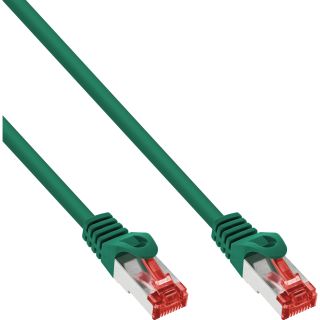 InLine Patchkabel, S/FTP (PiMf), Cat.6, 250MHz, PVC, Kupfer, grn, 1m