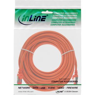 InLine Patchkabel, S/FTP (PiMf), Cat.6, 250MHz, PVC, Kupfer, orange, 5m