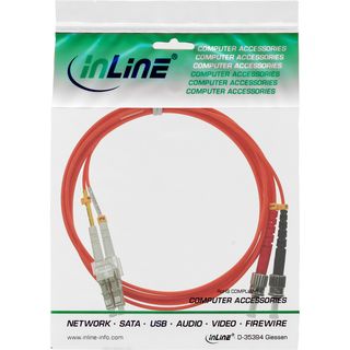InLine LWL Duplex Kabel, LC/ST, 50/125m, OM2, 2m