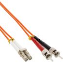 InLine® LWL Duplex Kabel, LC/ST, 50/125µm, OM2, 2m