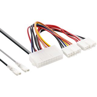 InLine Stromadapter intern, 20pol ATX-NT zu P8/P9 AT-Mainboard + Schalter, 0,2/0,8m
