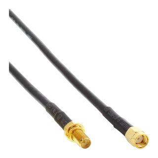 InLine WLAN Kabel, R-SMA-Stecker auf R-SMA-Kupplung, 3m, bulk