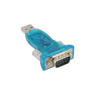 InLine USB zu Seriell Adapter, Stecker A an 9pol Sub D Stecker, mit USB Verlngerung 0,8m