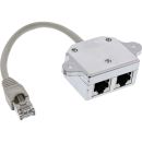 InLine ISDN Port-Doppler, 1x RJ45 Stecker an 2x RJ45...