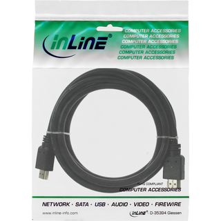 InLine HDMI Kabel, HDMI-High Speed, Stecker / Stecker, schwarz, 2m