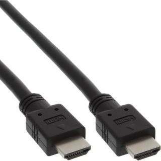 InLine HDMI Kabel, HDMI-High Speed, Stecker / Stecker, schwarz, 5m