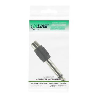 InLine Audio Adapter, 6,3mm Klinke Stecker auf Cinch Buchse, Mono