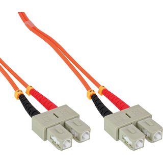 InLine LWL Duplex Kabel, SC/SC, 50/125m, OM2, 0,5m