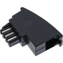 InLine TAE-F Adapter, TAE-F Stecker auf RJ11 Buchse, fr...