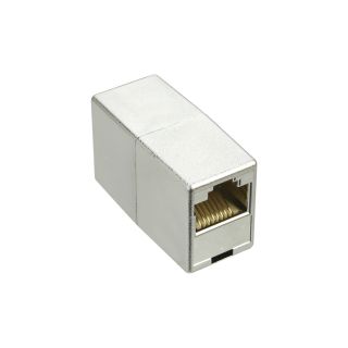 InLine Cat.5e Patchkabelkupplung 2x RJ45 Buchse, metallisiert geschirmt