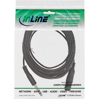 InLine Klinke Verlngerung, 6,3mm Klinke Stecker / Buchse, Stereo, 5m