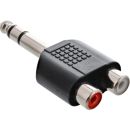 InLine Audio Adapter, 6,3mm Klinke Stecker auf 2x Cinch...