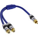 InLine Cinch-Y-Kabel, PREMIUM, 1x Cinch Stecker zu 2x...