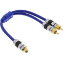 InLine® Cinch-Y-Kabel, PREMIUM, 1x Cinch Buchse zu 2x...