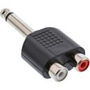 InLine Audio Adapter, 6,3mm Klinke Stecker an 2x Cinch...