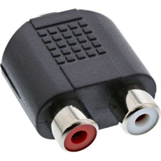 InLine Audio Adapter, 3,5mm Klinke Buchse Stereo an 2x Cinch Buchse