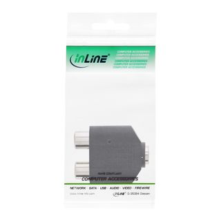 InLine Audio Adapter, 3,5mm Klinke Buchse Stereo an 2x Cinch Buchse