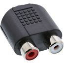 InLine Audio Adapter, 3,5mm Klinke Buchse Stereo an 2x...