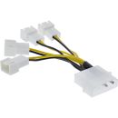 InLine Lfter Adapterkabel, 4x Lfter 3pol. an 13,34cm...